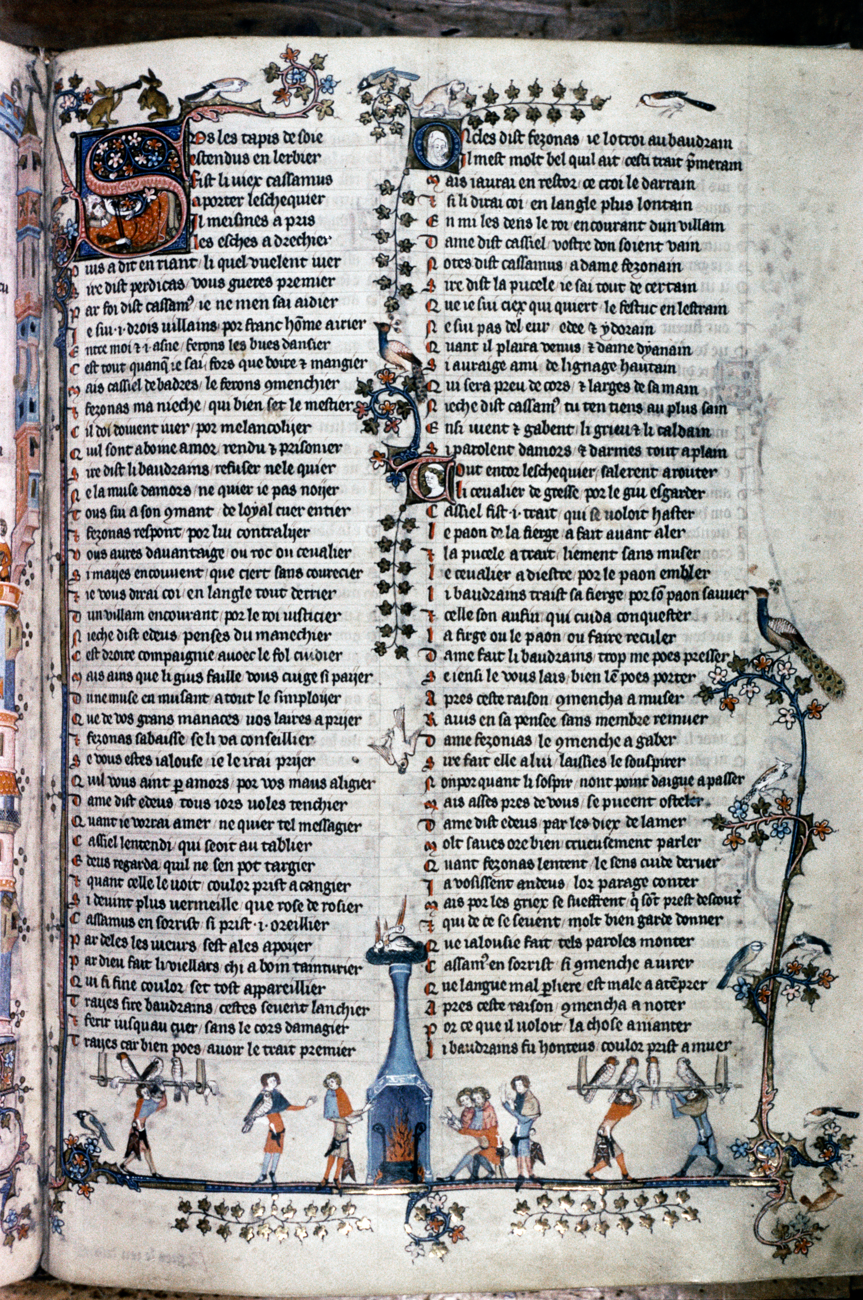 Medieval manuscript illustration — Bodleian Library MS Bodl. 264 fol. 128r